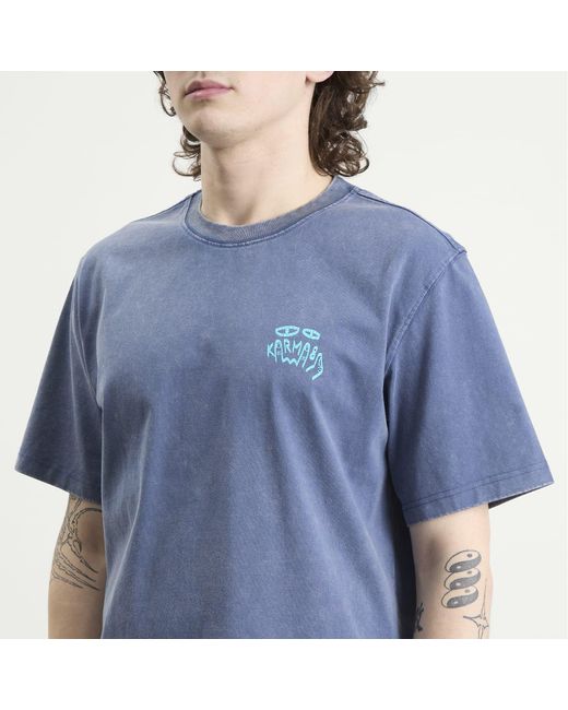 KARMA8A Blue Washed T-Shirt for men