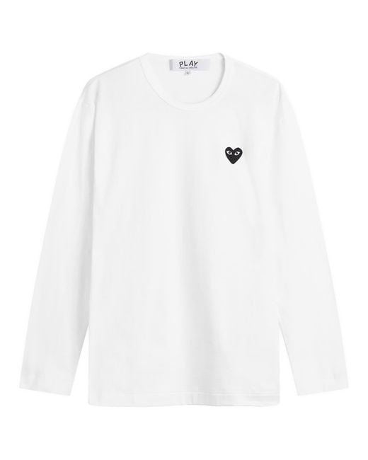 COMME DES GARÇONS PLAY White Heart Long Sleeve T-Shirt