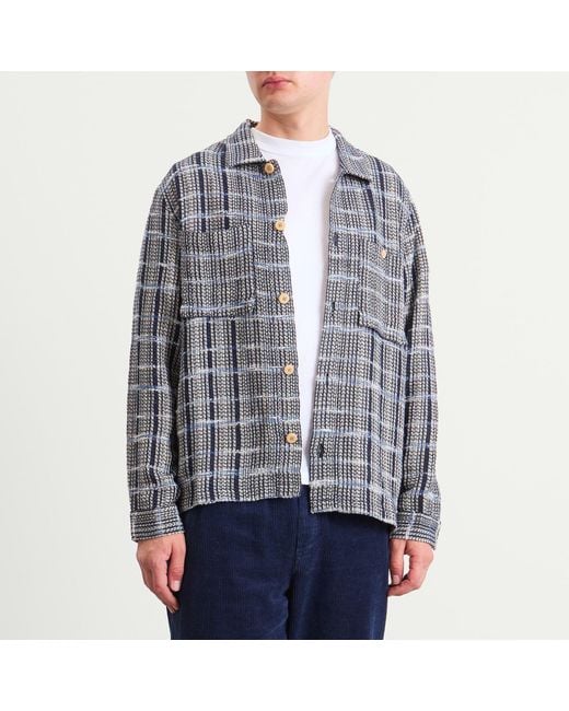 Folk Gray Patch Overshirt for men