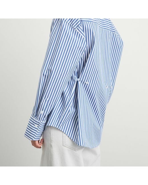 GOOD AMERICAN Blue Poplin Oversized Shirt