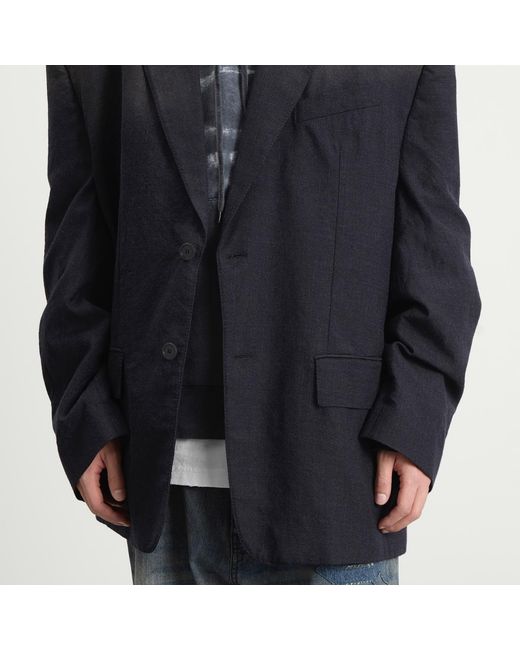 Balenciaga Blue Shadow Prince Of Wales Check Blazer for men