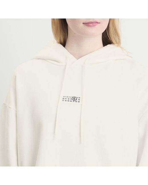 Maison Margiela White Mm6 Hoodie