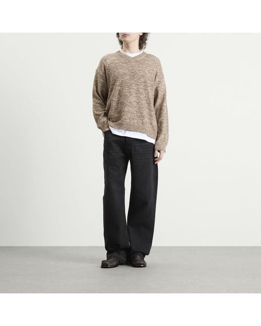 Maison Margiela Brown Cotton Wool V-Neck for men