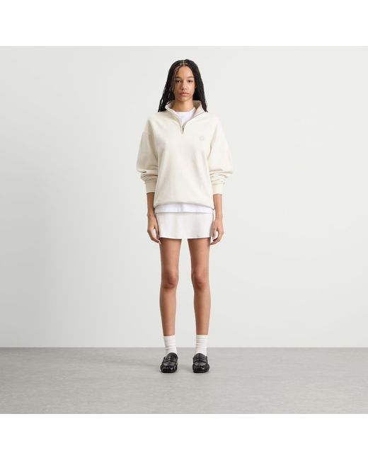 END. White Slice Half Zip Sweat