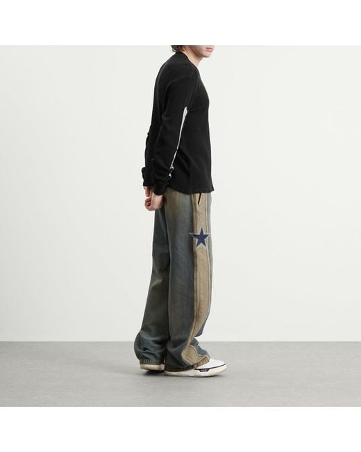 Amiri Gray Sport Denim Track Pants for men