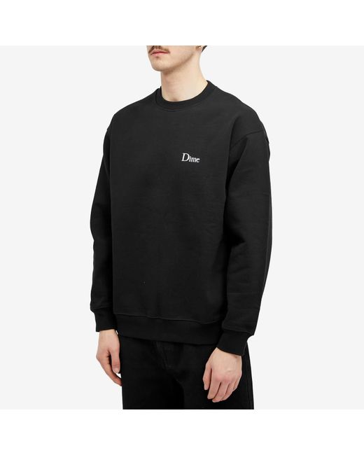 Dime Black Classic Small Logo Sweater for men