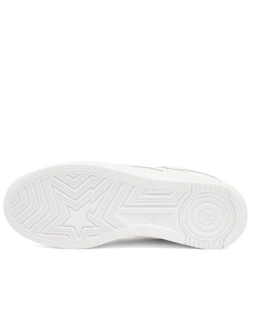 A Bathing Ape White Croc Printed Bape Sta Sneaker for men