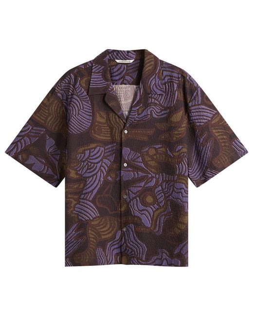 A Kind Of Guise Purple Samata Vacation Shirt for men