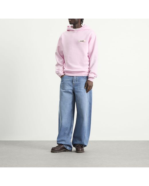 Jacquemus Pink Grosgrain Hoodie for men