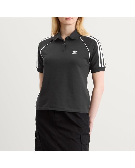 Adidas Black Sst Adicolor Short Sleeve Polo