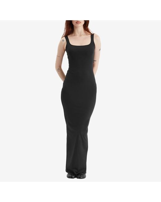 Entire studios Black Square Neck Dress