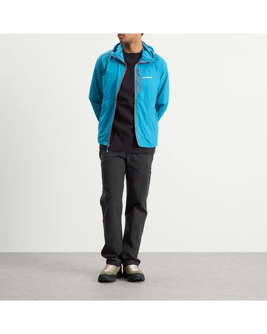 Montbell Blue Wind Blast Hooded Jacket for men