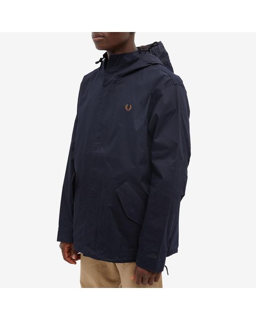 Fred Perry Short Shell Parka Jacket in Blue for Men | Lyst