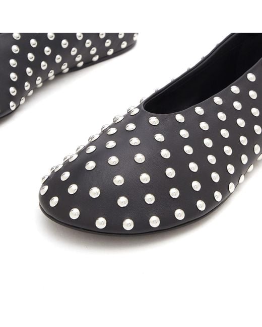 Jil Sander Black Ballerina With All Over Studs