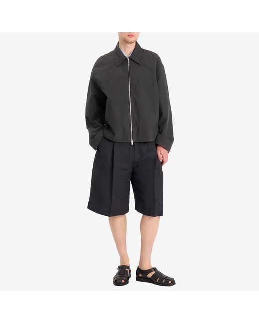 Studio Nicholson Black Fowld Tailored Shorts for men
