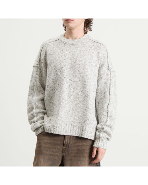 Won Hundred Gray Bentley Reversed Seam Crew Neck Jumper for men