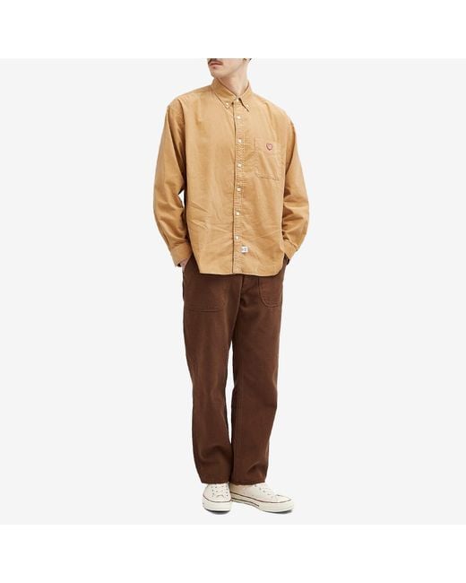 Human Made Brown Corduroy Bd Shirt for men