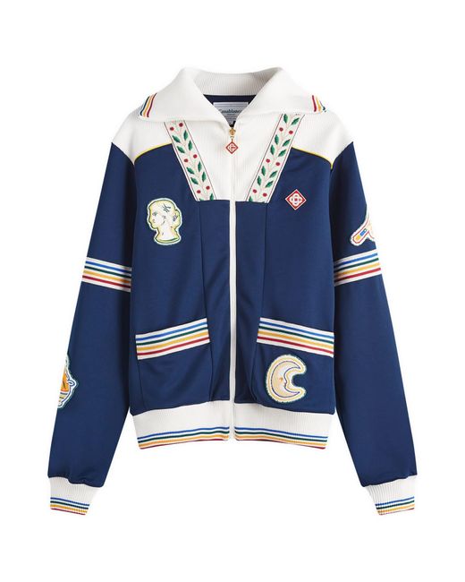 Casablanca Blue Varsity Track Jacket for men