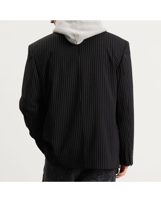 Acne Black Pinstripe Blazer for men
