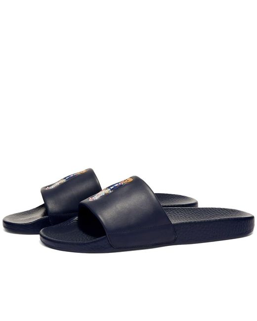 Polo Ralph Lauren Bear Pool Slide in Navy (Blue) for Men | Lyst Australia