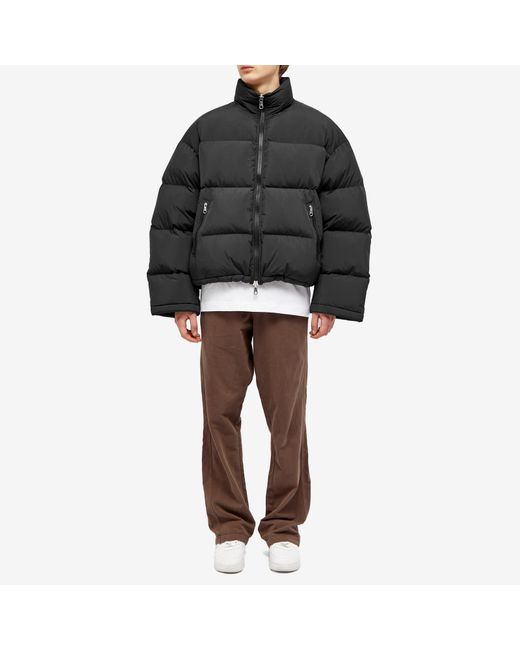 Cole Buxton Black Insulated Cropped Puffer Jacket for men