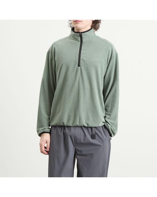 Mellow Clo Green Summit Half Zip Fleece for men