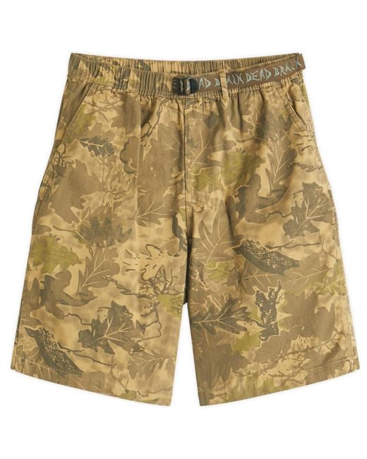 Brain Dead Green Twill Climber Shorts for men