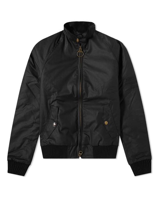 Barbour Cotton International Merchant Wax Jacket in Black for Men - Lyst