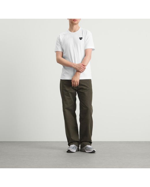 COMME DES GARÇONS PLAY White Studded Heart T-Shirt for men
