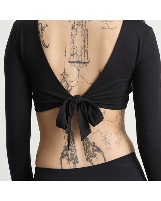 Tala Black Tie Reversible Long Sleeve Top