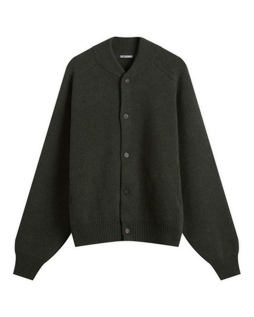 Jacquemus Green Wool Cashmere Knitted Bomber for men