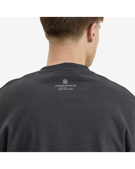 Jacquemus Black Printed T-Shirt for men