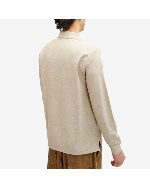 Polo Ralph Lauren White Long Sleeve Custom Fit Polo Shirt for men