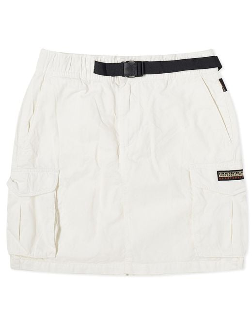 Napapijri White Body Mini Skirt