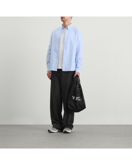 A.P.C. Black Rebound Mesh Shopping Bag for men