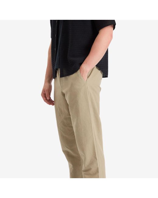 Norse Projects Natural Ezra Relaxed Cotton Linen Trousers for men