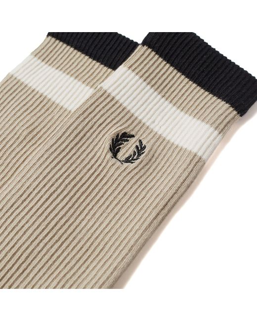 Fred Perry Gray Bold Tipped Socks for men