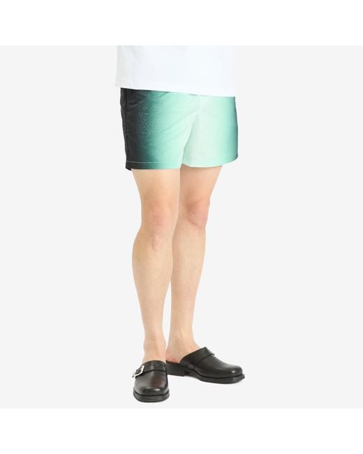Casablanca Green Jacquard Printed Swim Shorts for men