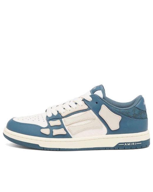 Amiri Blue Debossed Ma Quad Skel Top Low Sneaker for men