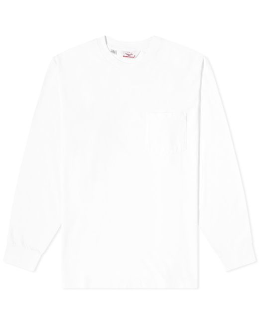 Battenwear White Long Sleeve Pocket T-Shirt for men