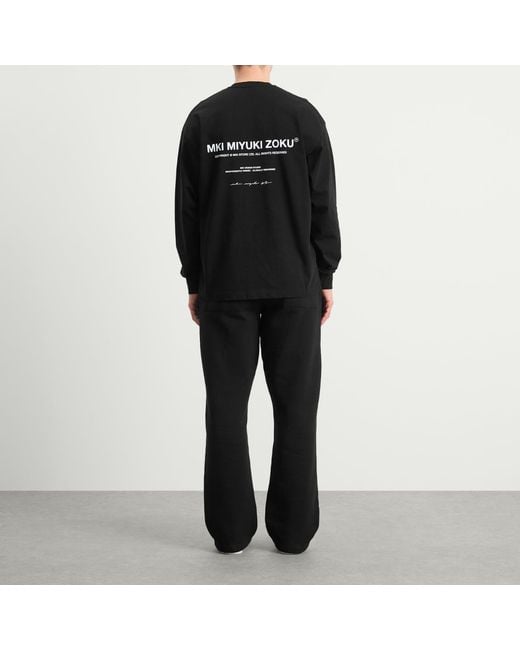 MKI Miyuki-Zoku Black Design Studio Long Sleeve T-Shirt for men