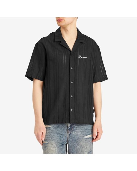Represent Black Embroidered Bowling Shirt for men