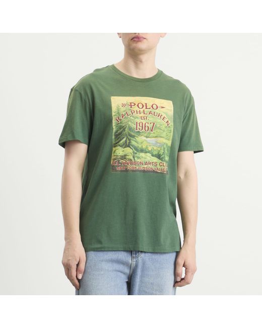 Polo Ralph Lauren Green Arts Club T-Shirt for men