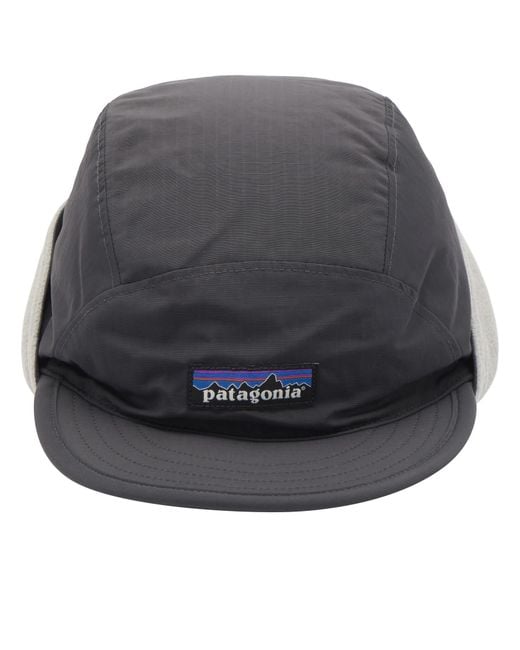 Patagonia Black Isthmus Earflap Cap for men