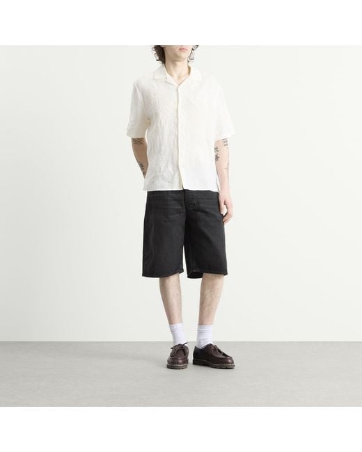 Nudie Jeans Black Zeb Denim Shorts for men