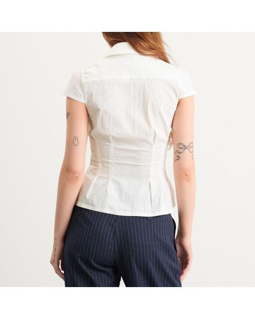 Peachy Den White Missy Blouse