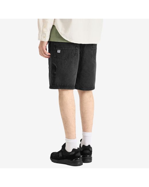 Aape By A Bathing Ape Black Aape Loose Fit Denim Shorts for men