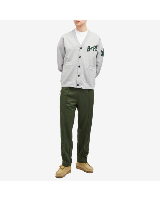 A Bathing Ape Green Jersey Track Pants for men