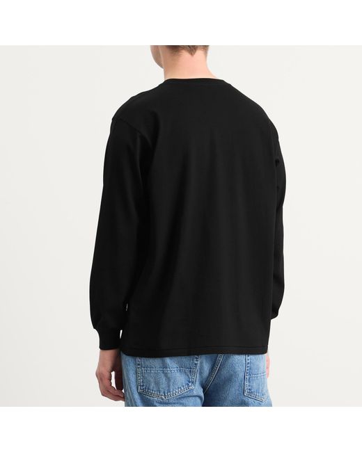 AURALEE Luster Plaiting L/S Tee in Black for Men | Lyst