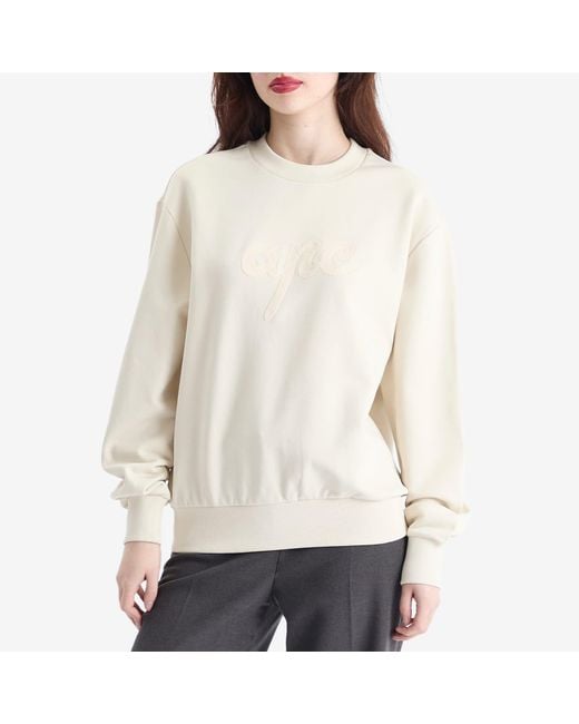 A.P.C. White Ethan Logo Sweatshirt